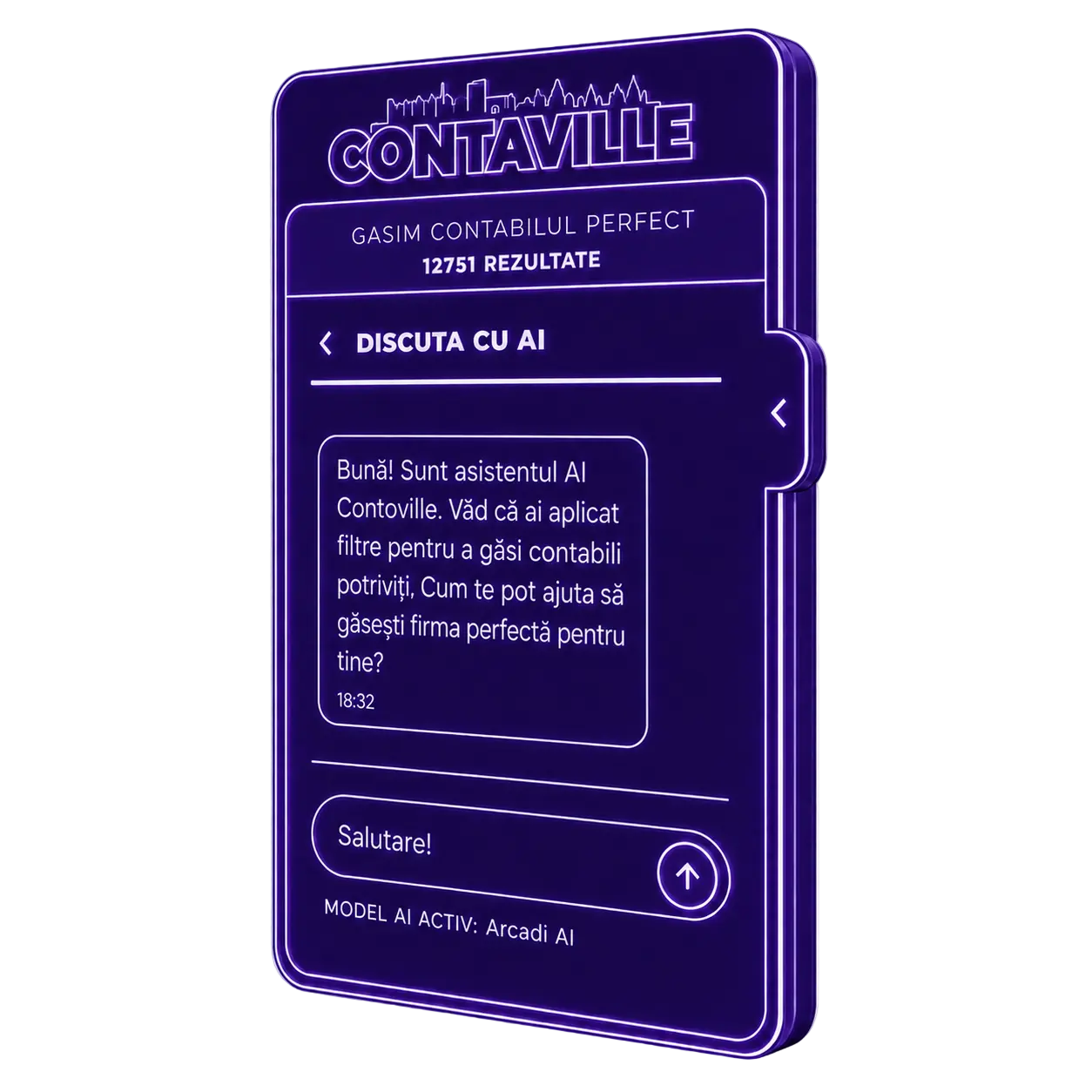 Contaville AI - Chat AI matching contabil cu antreprenor